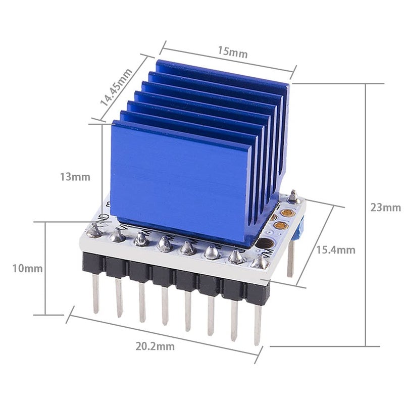 DORHEA 5Pcs TMC2208 3D Printer Stepper Motor Driver, DORHEA TMC2208 V1.2 Stepper Driver Module with Heat Sink Screwdriver for 3D Printer Controller Mother Boards Reprap Ramps1.4 MKS Prusa i3 Ender-3 Pro - Image 5